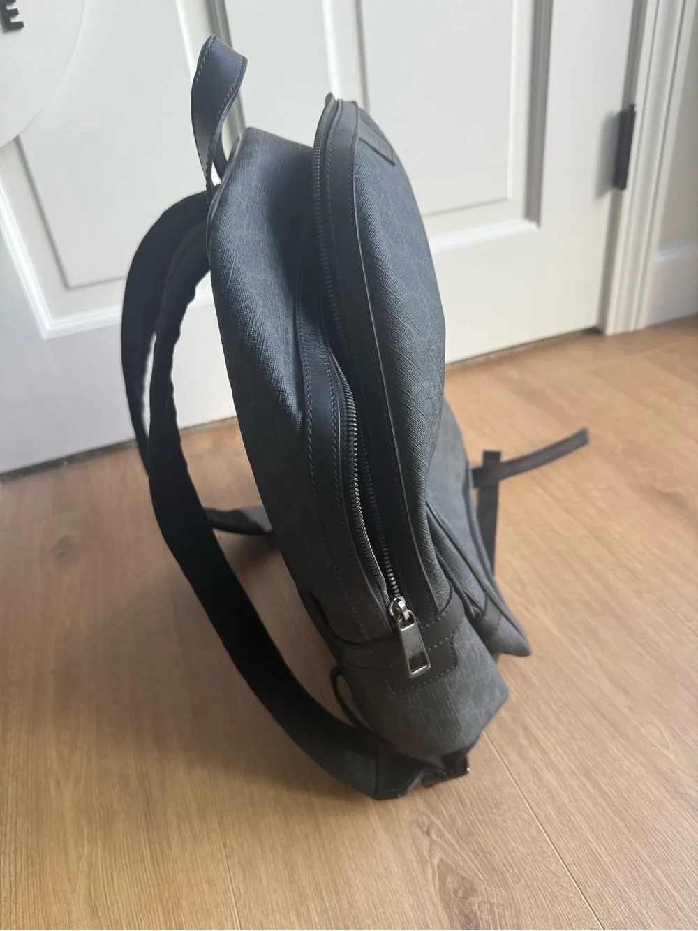 Gucci Black Monogram Canvas Backpack